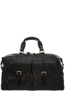 Сумка Дорожная сумка черного цвета из натуральной кожи Gianni Conti