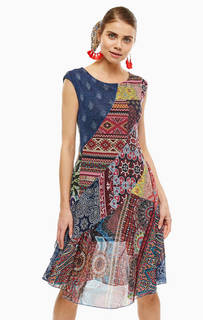 Платье Разноцветное платье средней длины Desigual