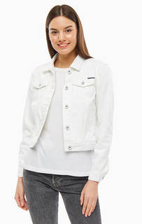 Куртка Короткая джинсовая куртка белого цвета Superdry