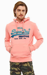 Толстовка Хлопковая толстовка с капюшоном и карманом-кенгуру Superdry