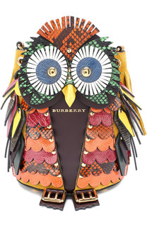 Сумка the owl с отделкой из кожи ящерицы