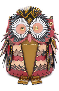 Сумка the owl с отделкой из кожи змеи и кожи варана