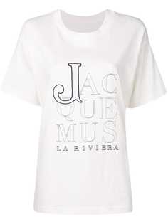 Jacquemus футболка с вышитым логотипом