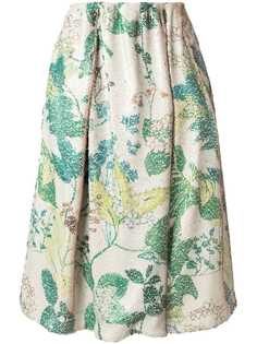 Agnona юбка с цветочным узором и пайетками