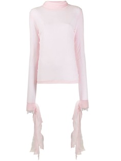 Jourden stretched roll neck top