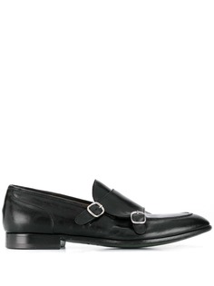 Green George double monk strap shoes