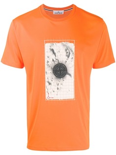 Stone Island футболка с графичным принтом