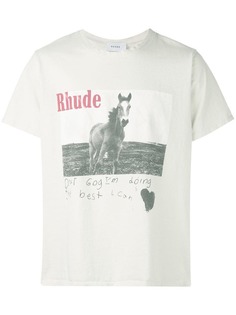 Rhude футболка с графичным принтом