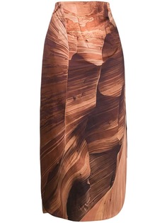 A.W.A.K.E. Mode Canyon print skirt