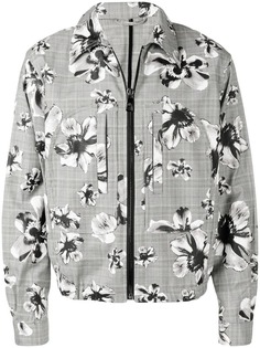 Neil Barrett куртка-бомбер с цветочным принтом