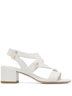 Tods embossed strappy sandals