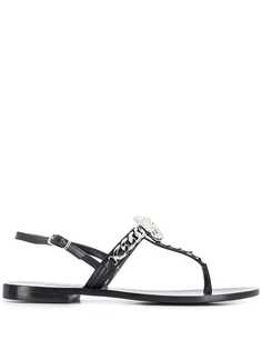 Philipp Plein Skull chain strap sandals