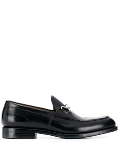 Green George buckle classic loafers