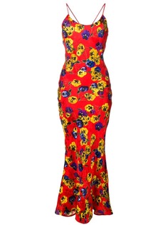 Attico длинное платье с цветочным принтом