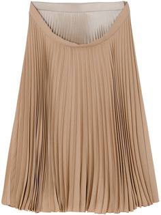 Burberry плиссированная юбка с двойным поясом
