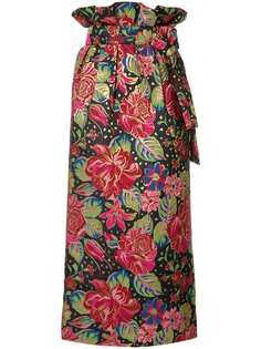 Manish Arora floral print midi skirt