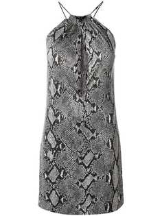 Gucci Vintage платье мини с вырезом капелькой и узором в виде кожи питона