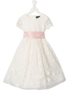 Oscar De La Renta Kids расклешенное кружевное платье