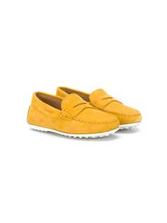 Tods Kids top stitched loafers