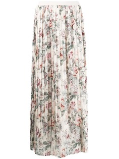Semicouture плиссированная юбка с цветочным принтом