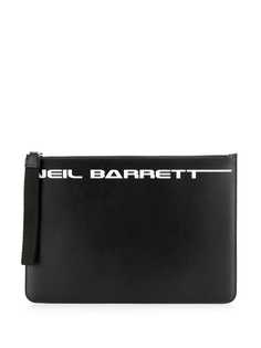 Neil Barrett клатч на молнии с логотипом