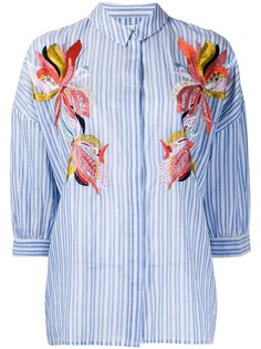Essentiel Antwerp рубашка с рукавами три четверти и вышивкой