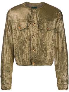 Jean Paul Gaultier Vintage жакет с эффектом металлик