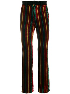 Jean Paul Gaultier Vintage бархатные брюки в полоску