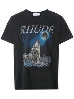 Rhude футболка с принтом