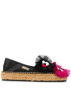 Love Moschino fringe puff detal espadrilles