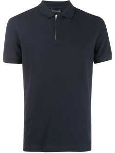 Emporio Armani рубашка-поло с потайной застежкой