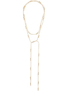 Saint Laurent колье с кристаллами