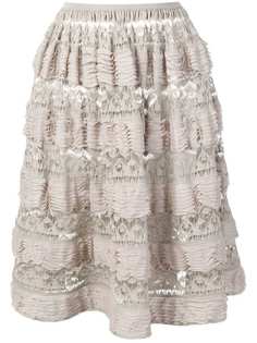 Alaïa Vintage многослойная юбка 2000-х годов с оборками