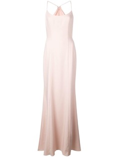 Amsale flared sleeveless gown