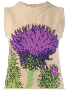 Pringle Of Scotland floral knit tank top