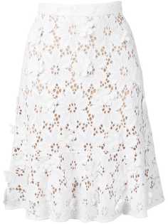 Michael Michael Kors кружевная юбка с цветочной аппликацией