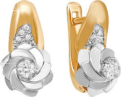 Золотые серьги Серьги КЮЗ Дельта BR120456