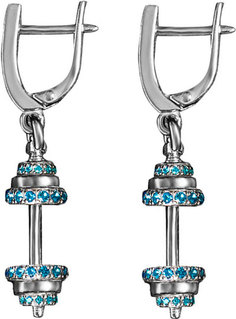 Серебряные серьги Серьги SWANKY 361411-blue-sw