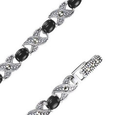 Серебряные браслеты Браслеты Марказит BR149-mr
