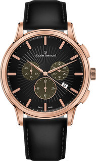 Швейцарские мужские часы в коллекции Classic Chronograph Мужские часы Claude Bernard 10237-37RNIKAR