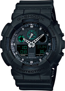 Японские мужские часы в коллекции G-SHOCK Мужские часы Casio GA-100MB-1A