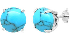 Серебряные серьги Серьги Evora 632621-e
