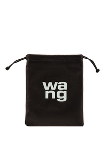 Кожаная мини-сумка с логотипом Alexander Wang