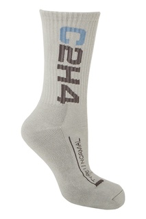 Светло-серые носки с надписями C2 H4