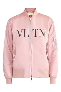 Розовый бомбер с логотипом Valentino
