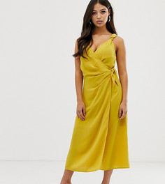 Платье миди с запахом Fashion Union Petite - Желтый