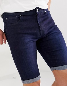 Темно-синие джинсовые шорты APT - Синий