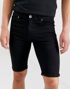 Черные джинсовые шорты APT - Черный