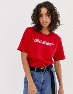 Футболка с логотипом Cheap Monday Perfect Review - Красный