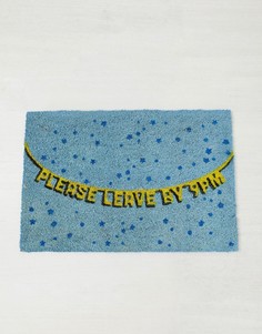 Половик для прихожей с надписью leave by 9 Mimo - Мульти